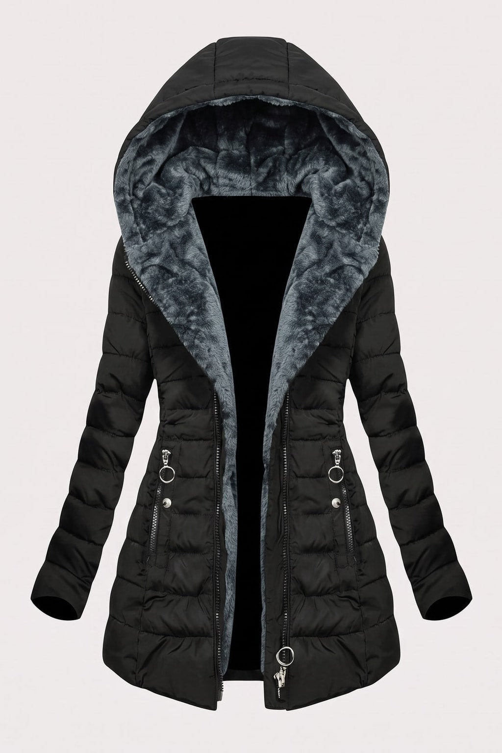 Plush-Lined Classic Coat for Cozy Everyday Style - 1