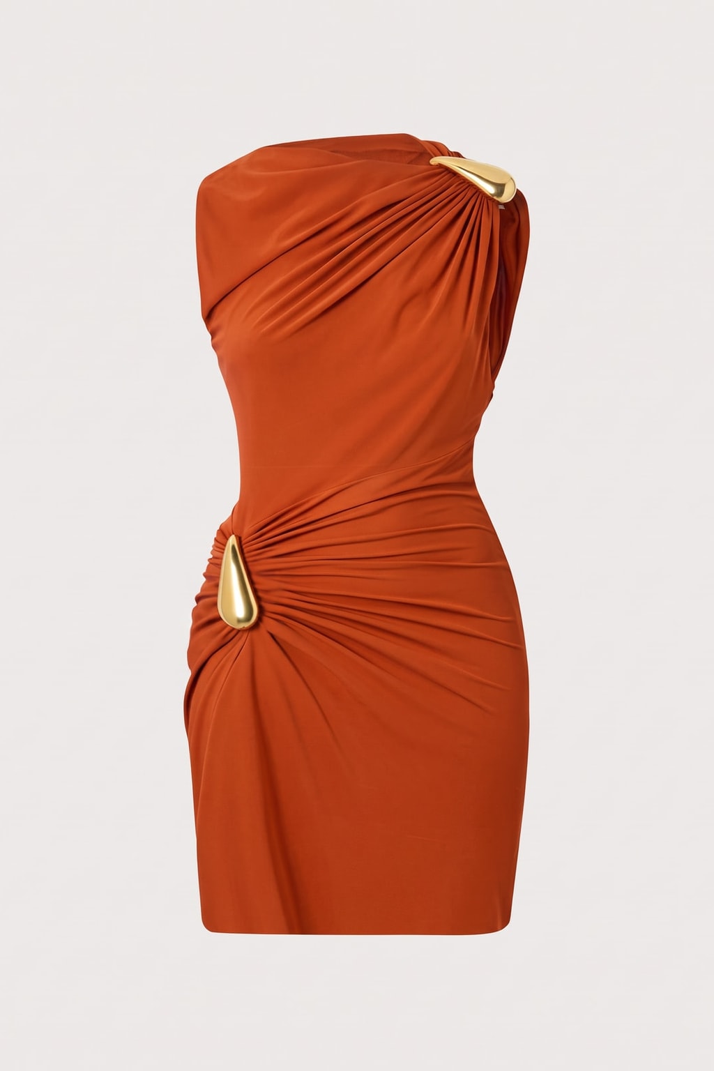 Metallic Jersey Sleeveless Mini Dress - 1