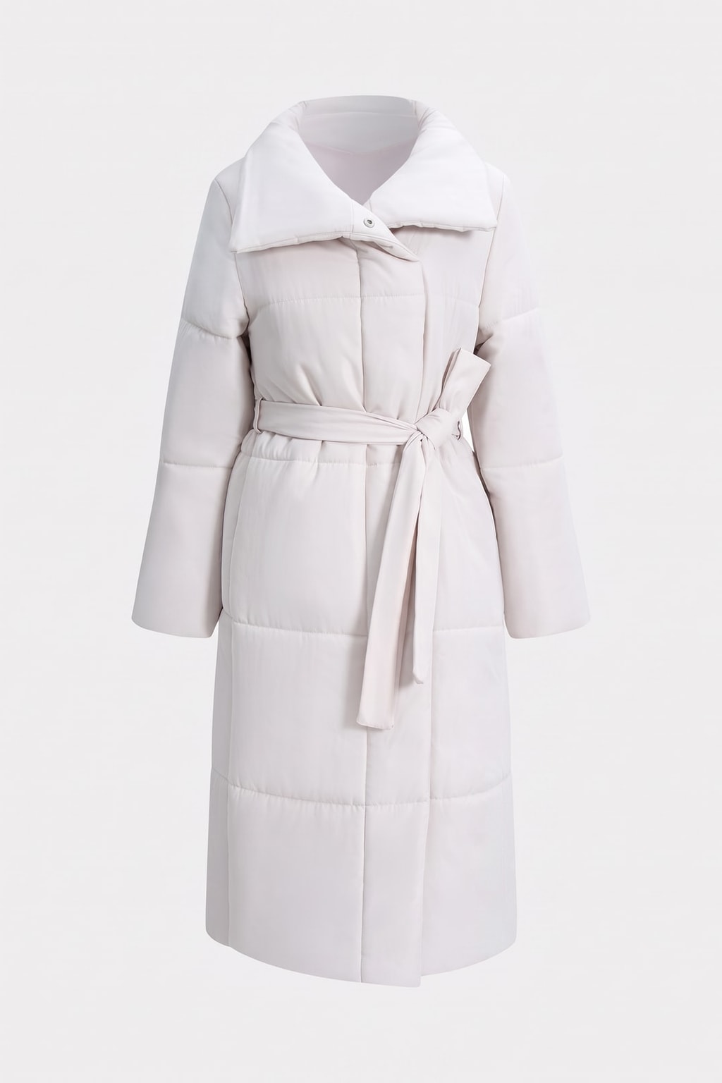 Twill Lapel Tie-Front Coat - 1