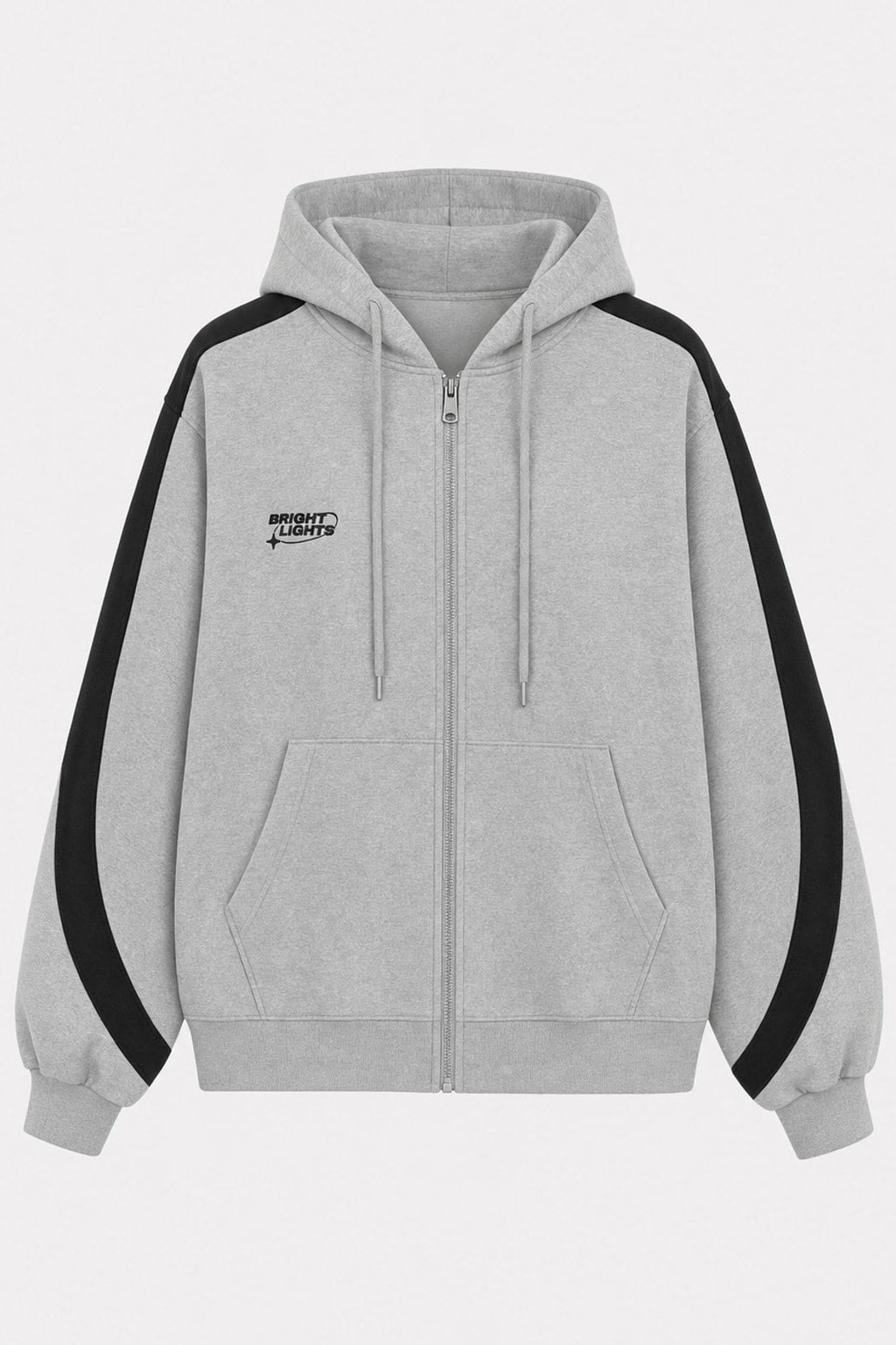 Oversized soft-touch hooded jacket with pockets