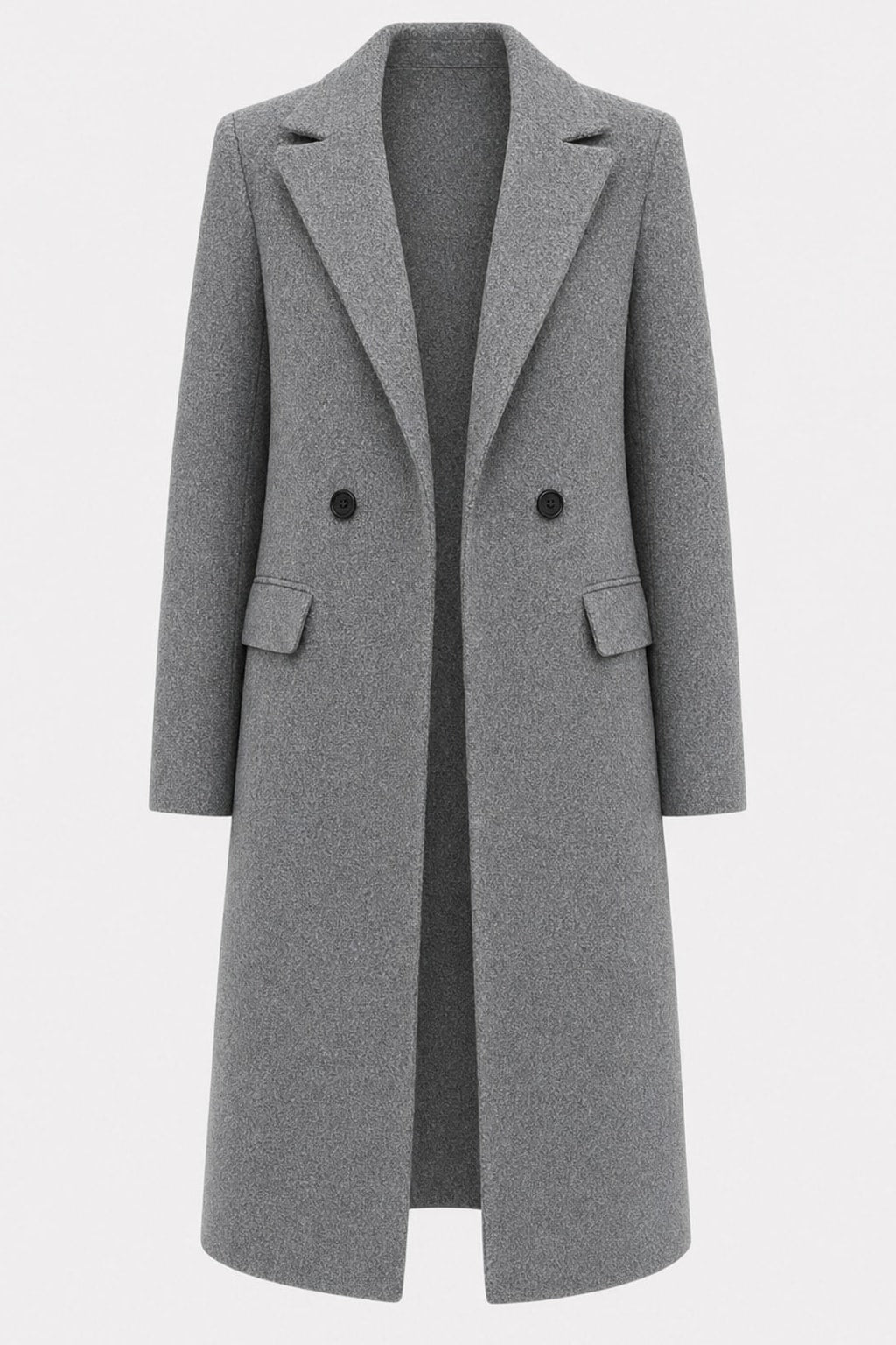 Tailored Longline Coat Warm, Pocketed Everyday Wear - 1