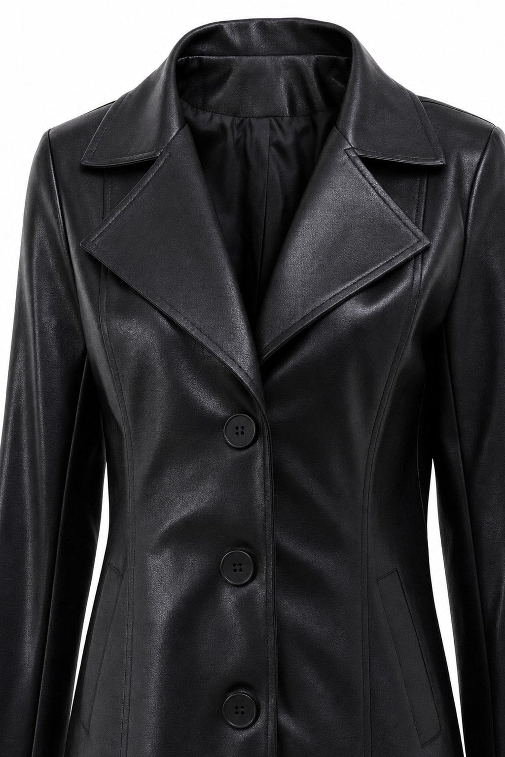 Tailored Mid-Length Coat Slim A-Line Silhouette - 5