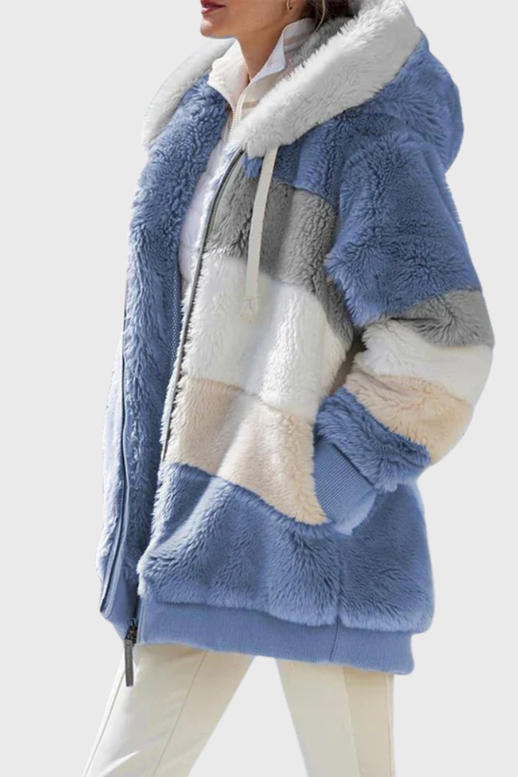 Women's Puffer Jacket with Faux-Fur Hood Warm Winter Coat - 2