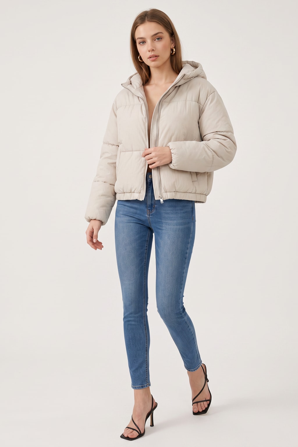Quilted Cozy Puffer Jacket With Oversized Hooded Fit - 2