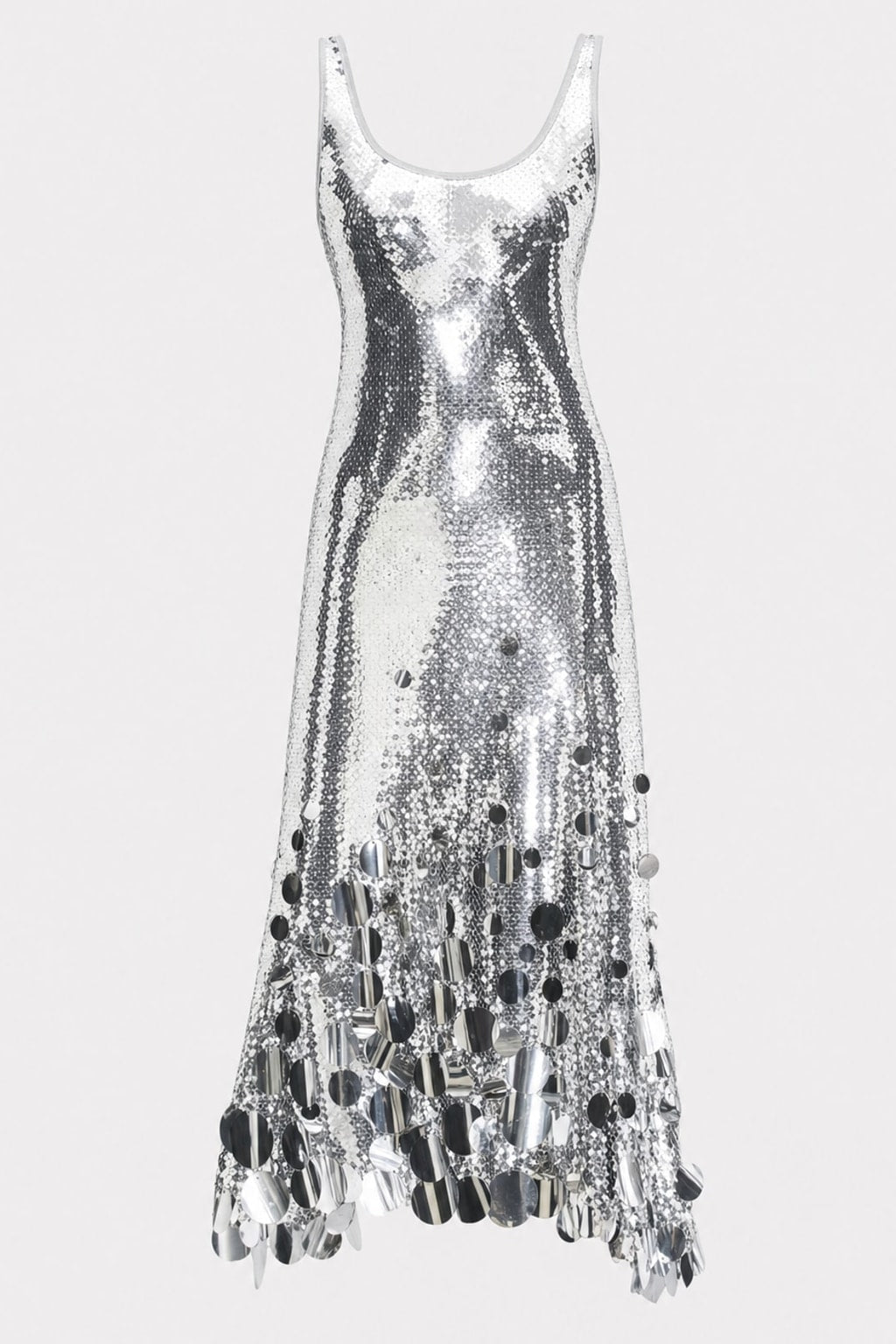 Comfortable Sequin Tank Maxi Dress With Cutout Back - 1