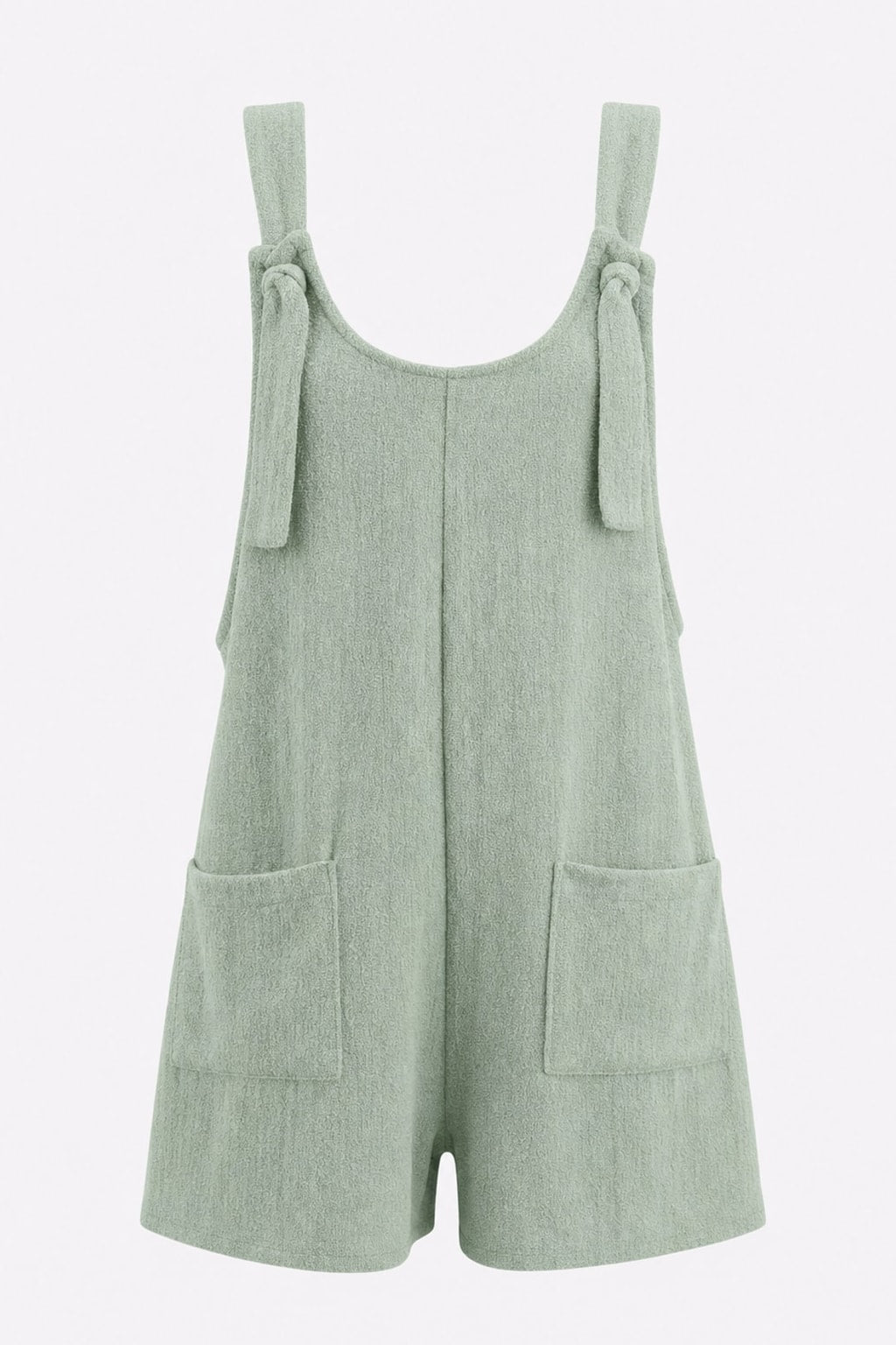Effortless Linen Blend Sleeveless Pocketed Romper - 1