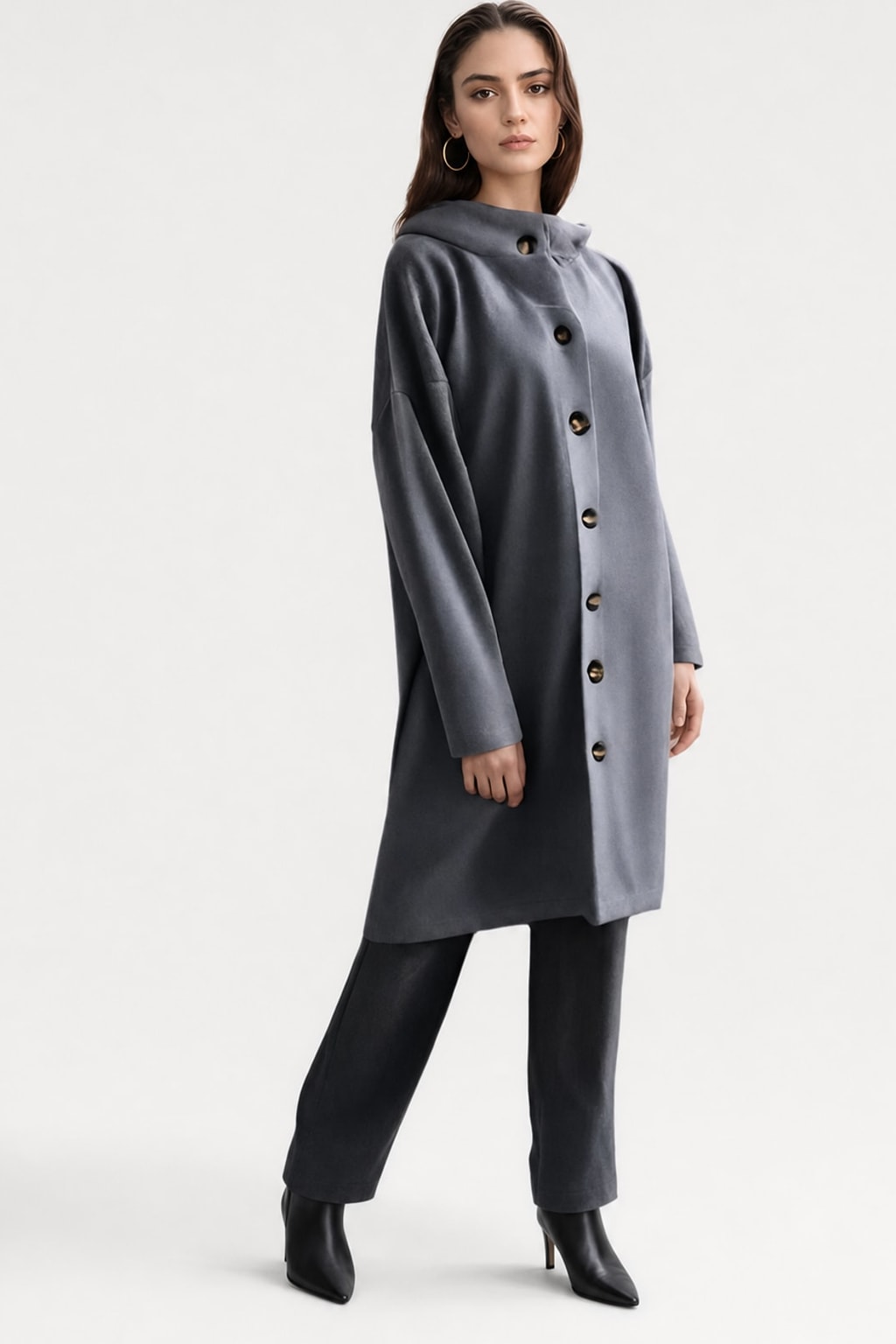 Warm Trench Coat With Classic Belted Silhouette - 2