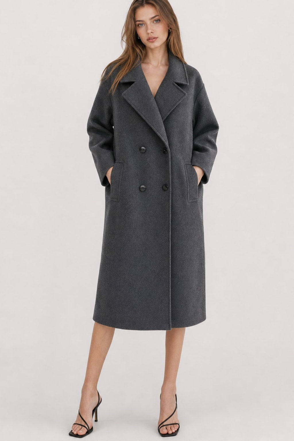 Elegant Blend Double-Breasted Overcoat - 3
