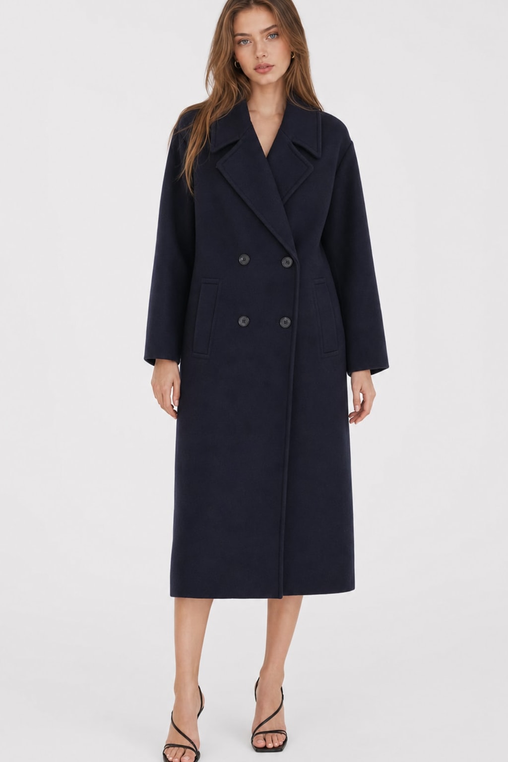 Elegant Blend Double-Breasted Overcoat - 6