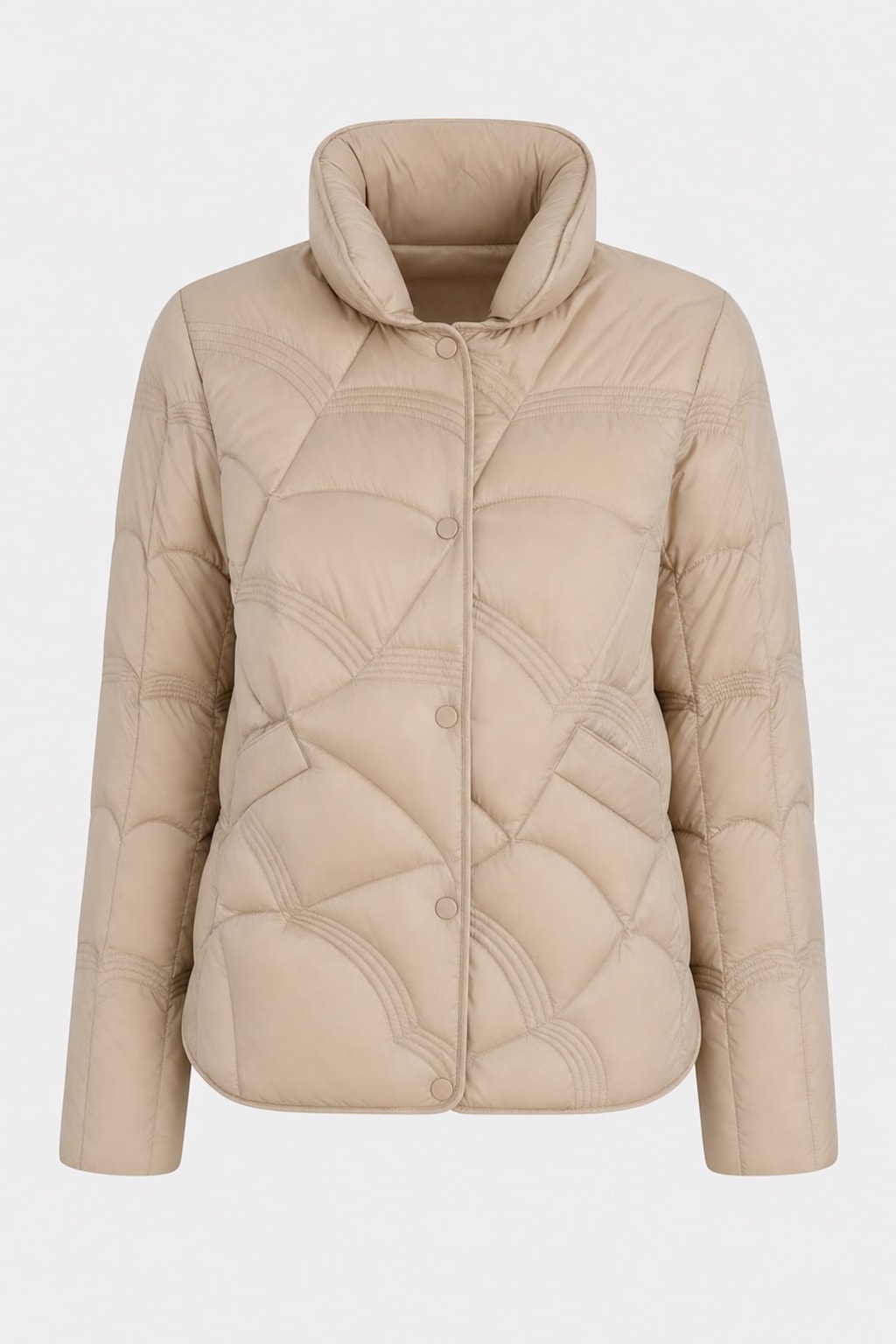 Quilted Button Front Jacket for Women - 1