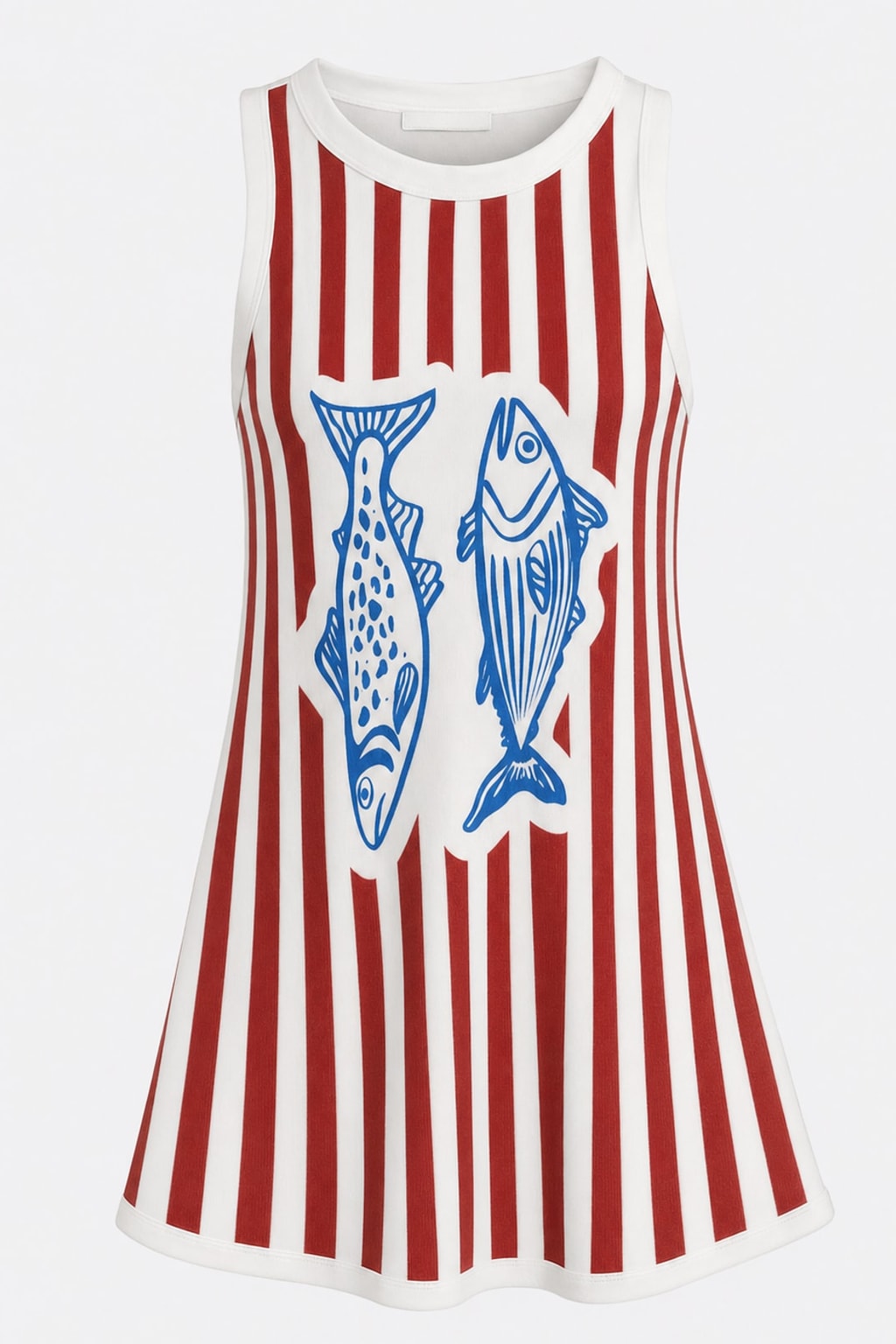 Chic Striped Polyester Sleeveless Mini Dress - 1