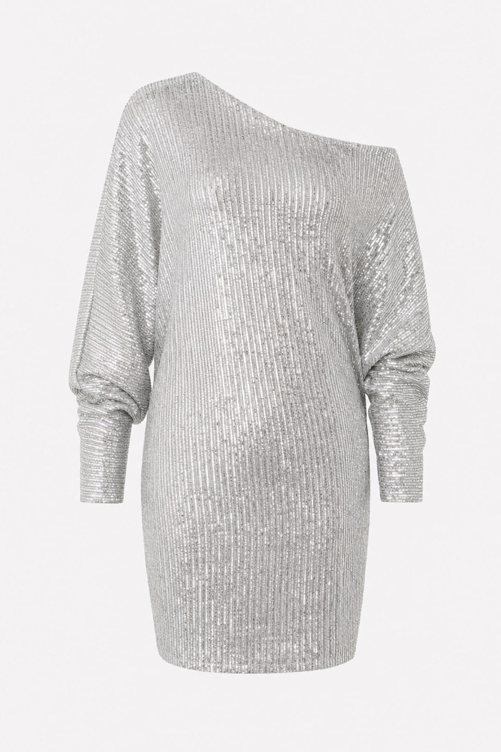 Spandex Sequin Off-Shoulder Mini Dress - 1