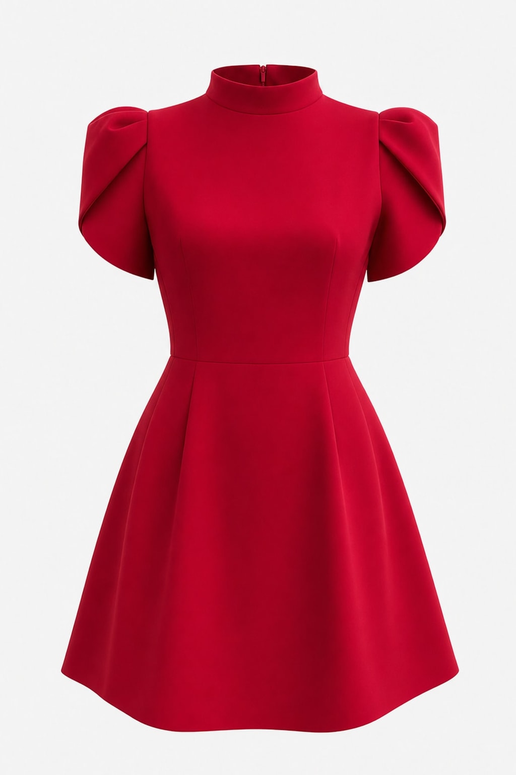 Polyester Mini Dress With Backless Satin Bow Detail - 1