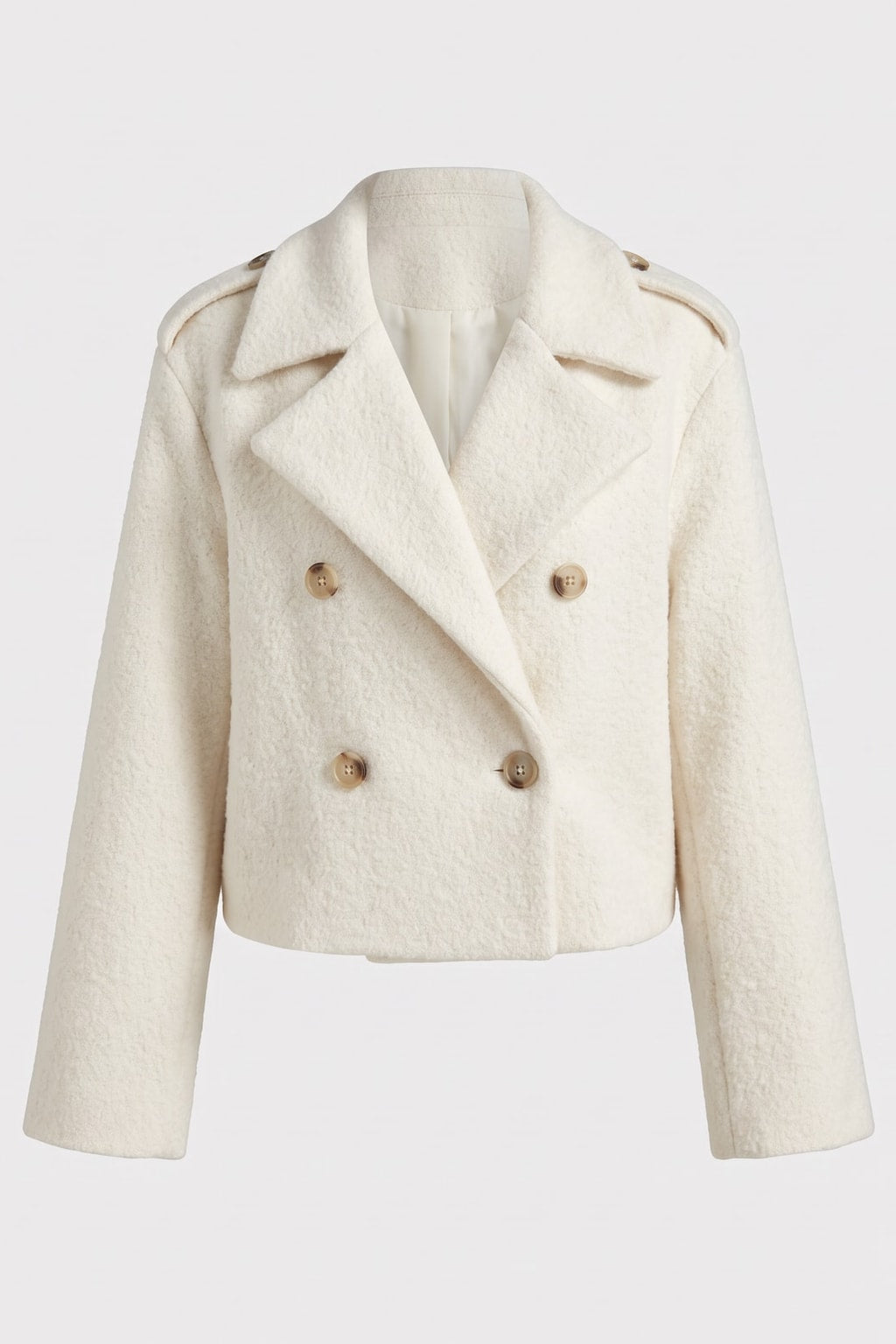 Cropped Cozy Coat With Soft Lightweight Warmth - 1