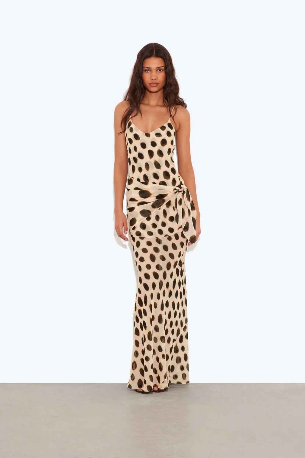 Polyester Maxi Dress With Leopard Print - 2