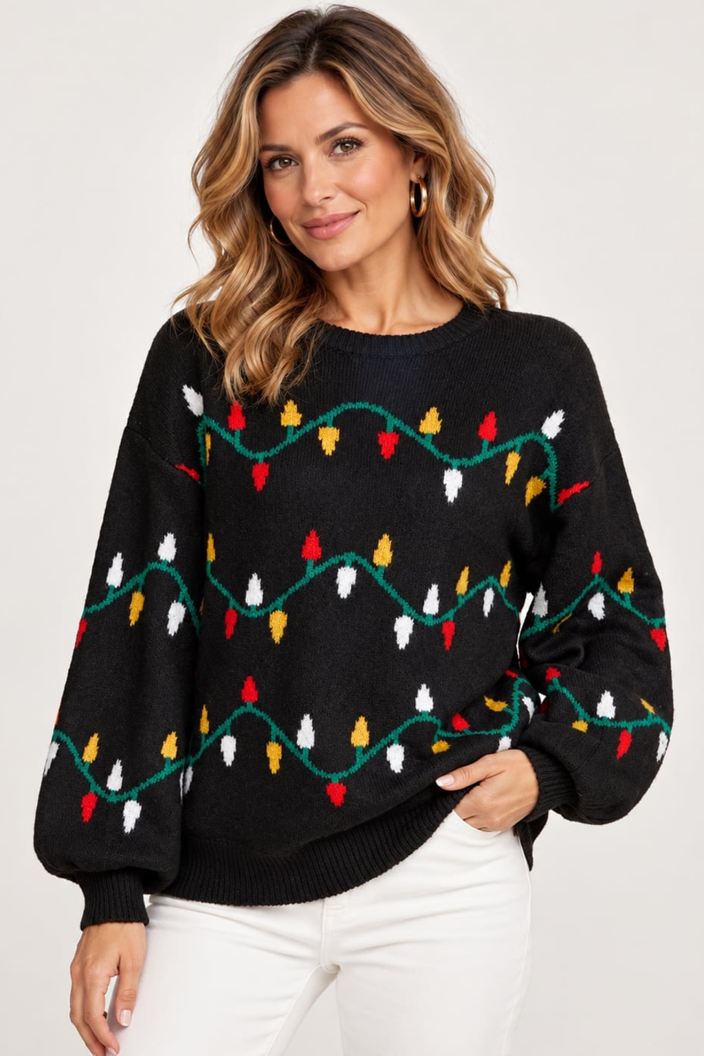 Knitwear Christmas Sweater Festive Light Motif - 2