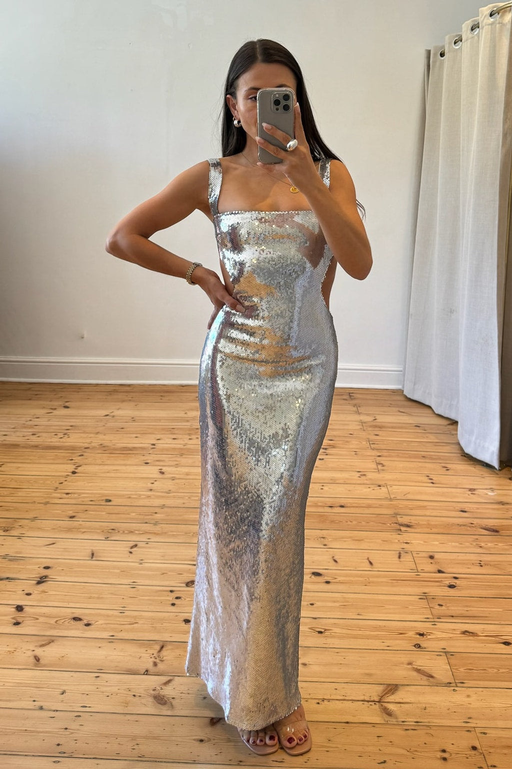 Stretch Dress With Open Back - 2