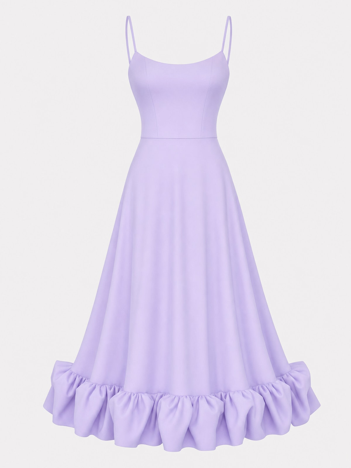 Effortless Polyester Bustier Flounce Midi Dress - 1