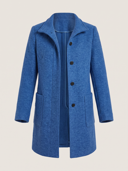 Stand-collar tailored coat