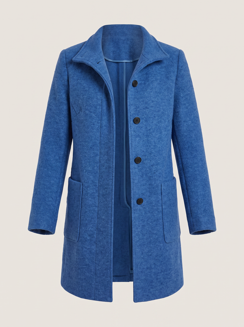 Stand-collar tailored coat