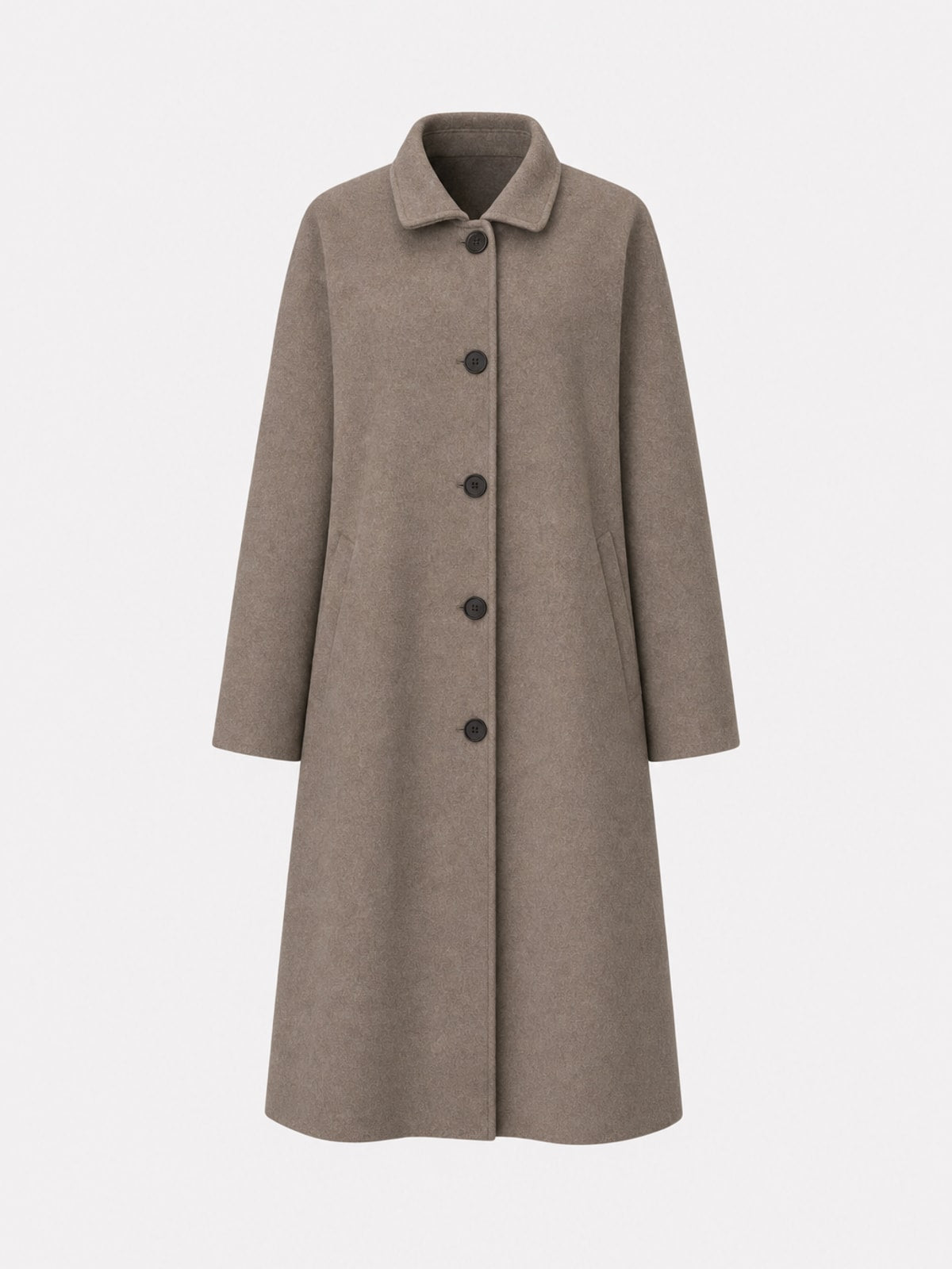 Cozy Brushed Polyester Oversized Long Coat - 1