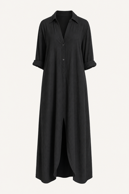 Flowy Button-Front Maxi Dress in Three Colors