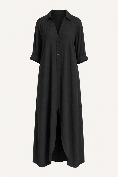 Flowy Button-Front Maxi Dress in Three Colors