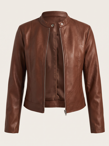 Cropped Full-Zip Jacket in Loess Ochre