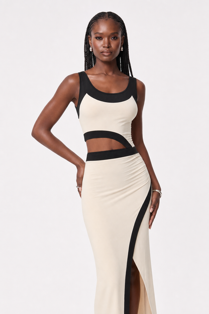 Cut-Out Jersey Midi Dress - view 3