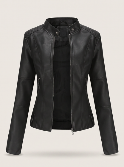 Faux Leather Oversized Shacket with Buttons
