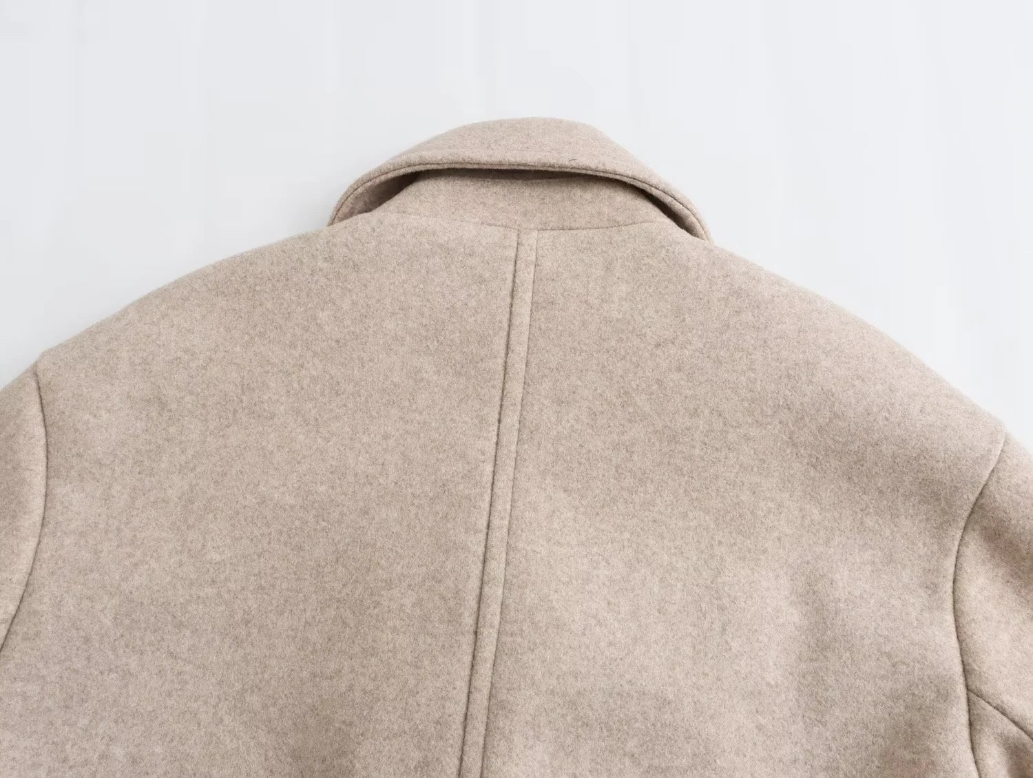Double-Breasted Blend Overcoat in Six Colors - view 16