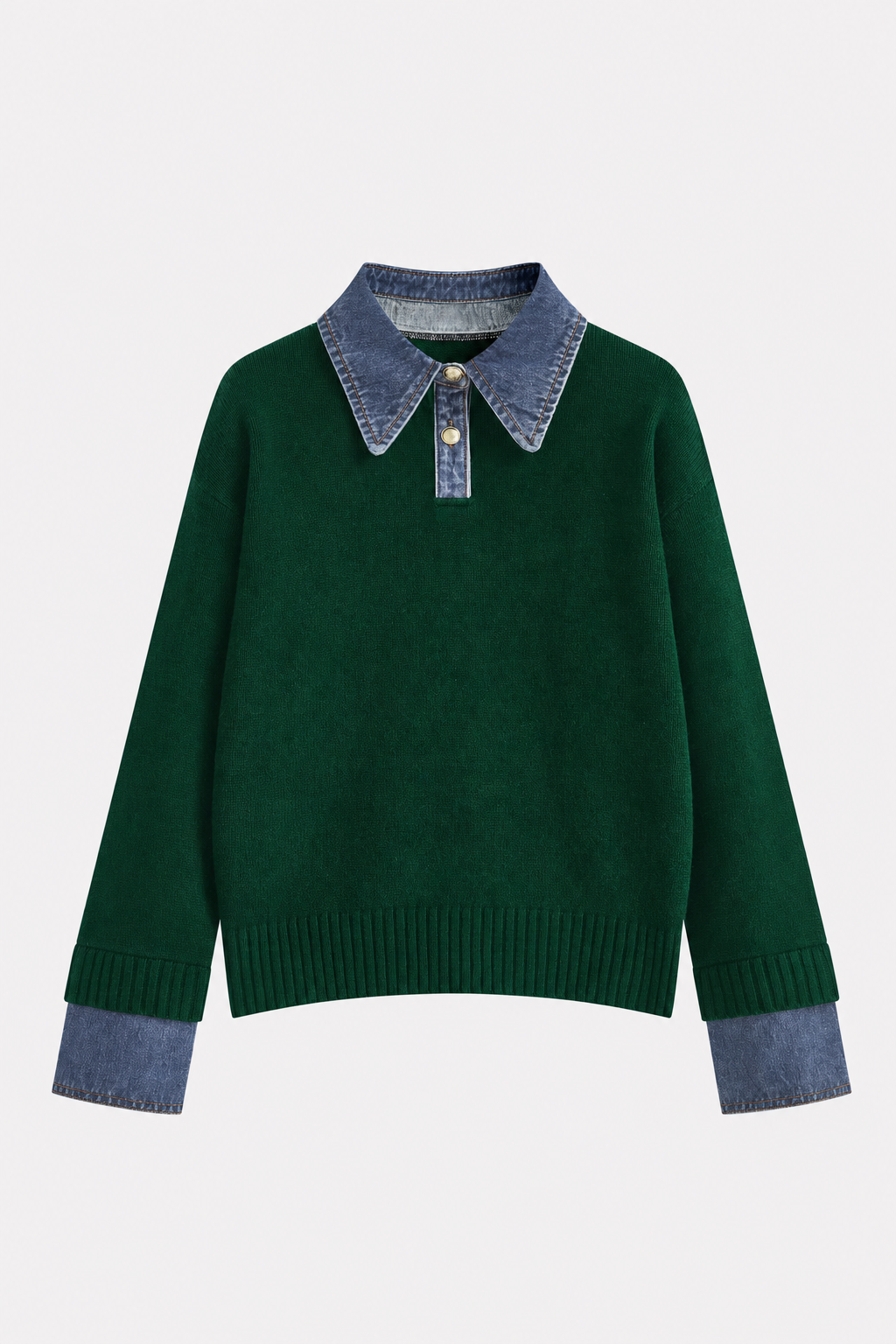 Panel Lapel Relaxed Knit Sweater - view 11