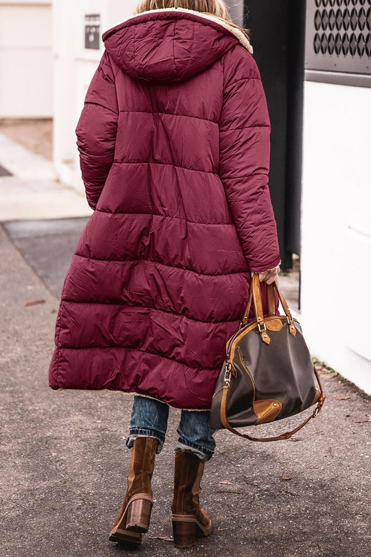 Down-Filled Long Hooded Winter Coat - view 8