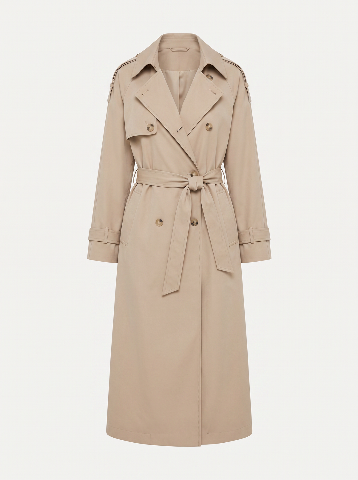 Oversized Double-Breasted Belted Trench Coat