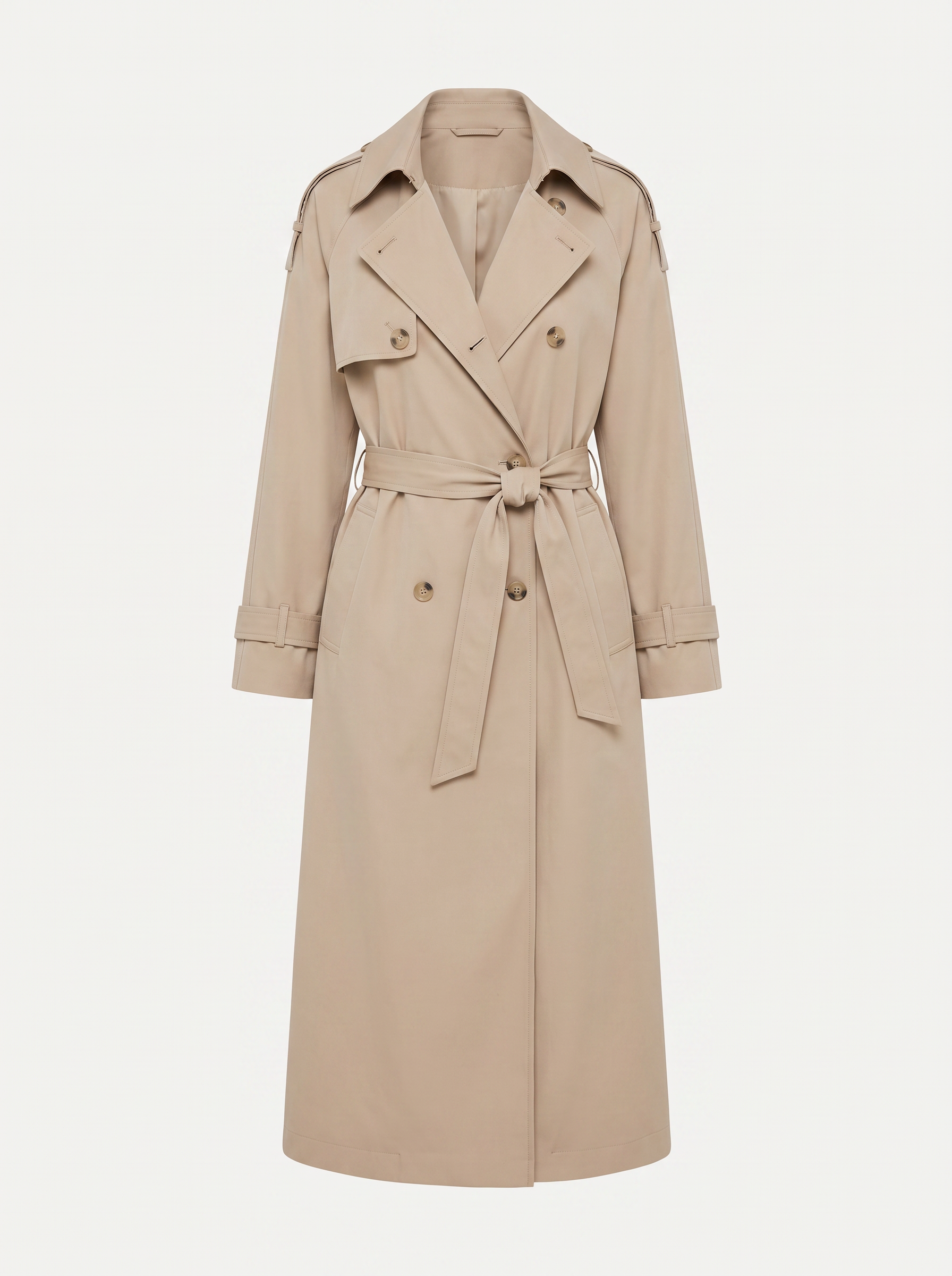 Oversized Double-Breasted Belted Trench Coat