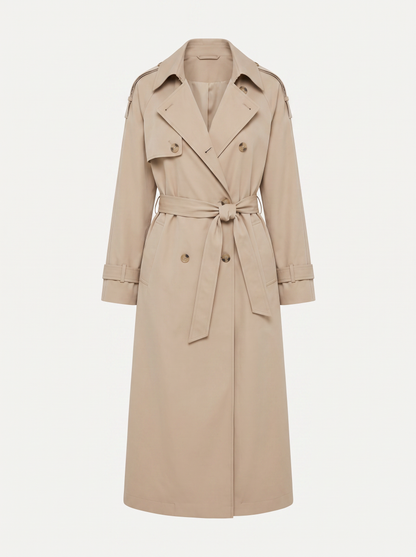 Oversized Double-Breasted Belted Trench Coat