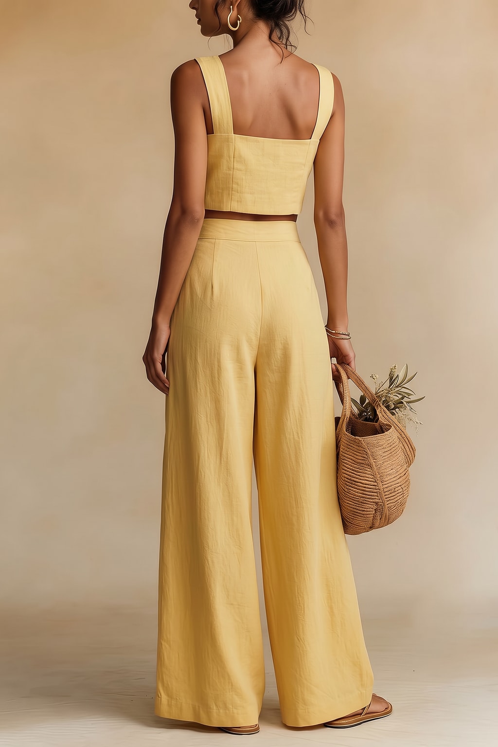 Flowy Palazzo Two-Piece Set With Relaxed Top - 3