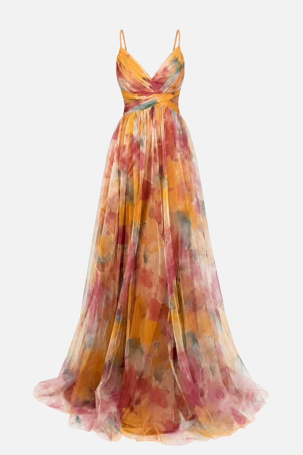 Effortless Flowy Maxi Dress With Colorful Print Detail - 1