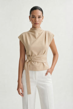 Polyamide Short-Sleeve T-Shirt In Off White - 2