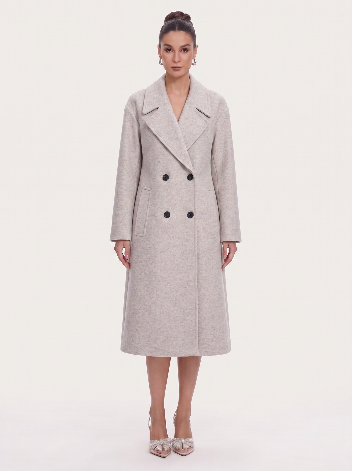 Double-Breasted Blend Overcoat in Six Colors - view 7