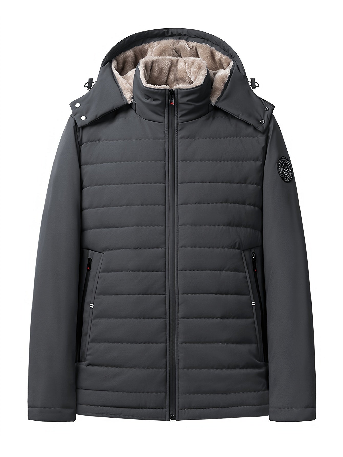 Hooded Insulated Quilted Winter Coat - view 6
