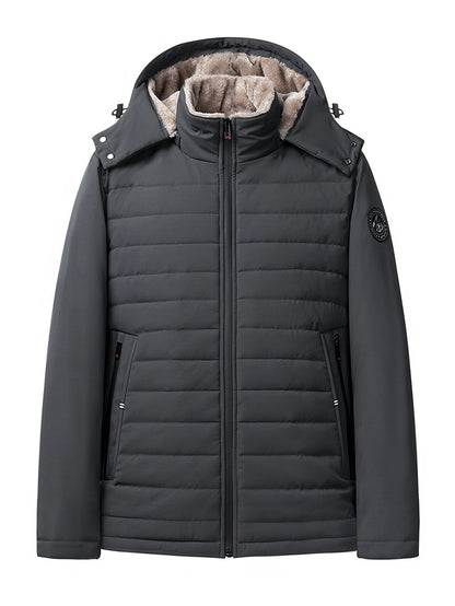 Hooded Insulated Quilted Winter Coat - view 6