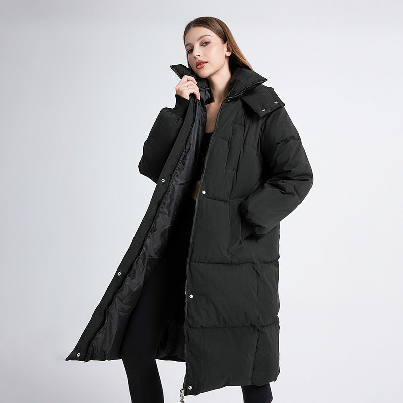 Long Hooded Puffer Coat - view 2