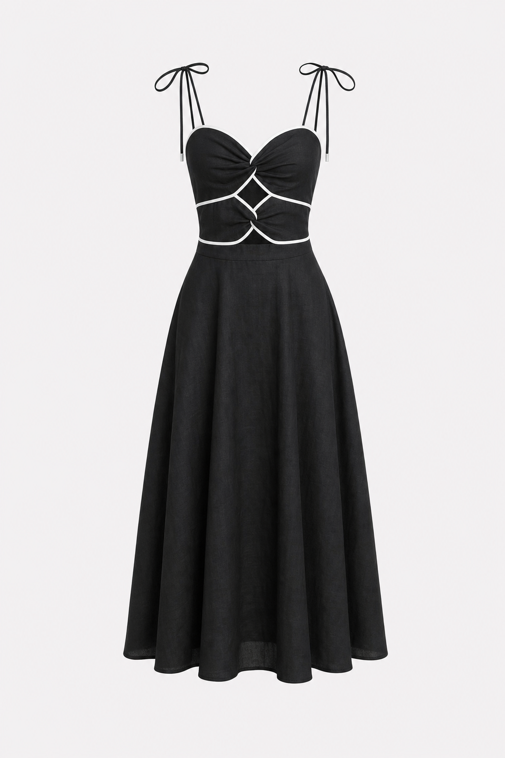 Cutout Tie-Strap Maxi Dress, Woven - view 5