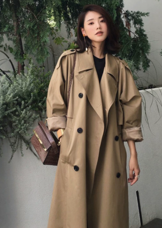 Oversized Double-Breasted Belted Trench Coat - view 5