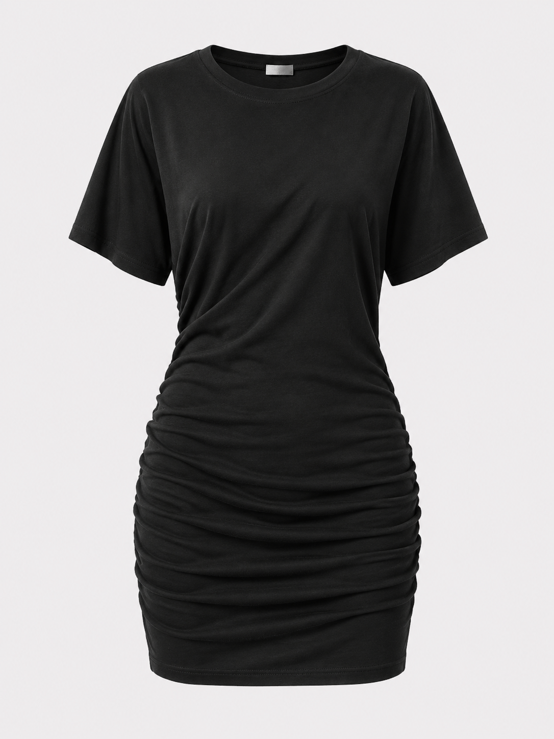 Bell Sleeve Ruched Mini Dress