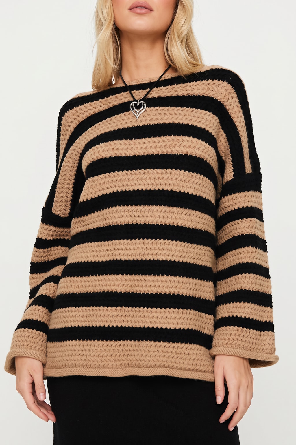 Soft Knit Sweater Chunky Striped - 4