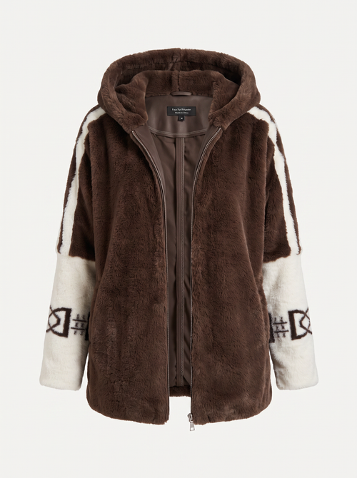 Oversized Faux Fur Hooded Winter Coat