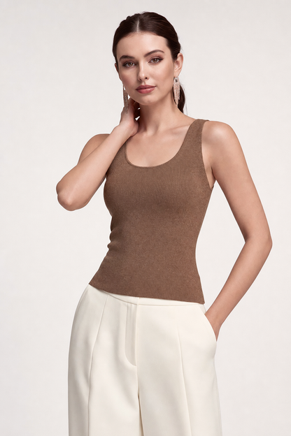 Knit Tank Top and Capelet Two-Piece Set - view 5