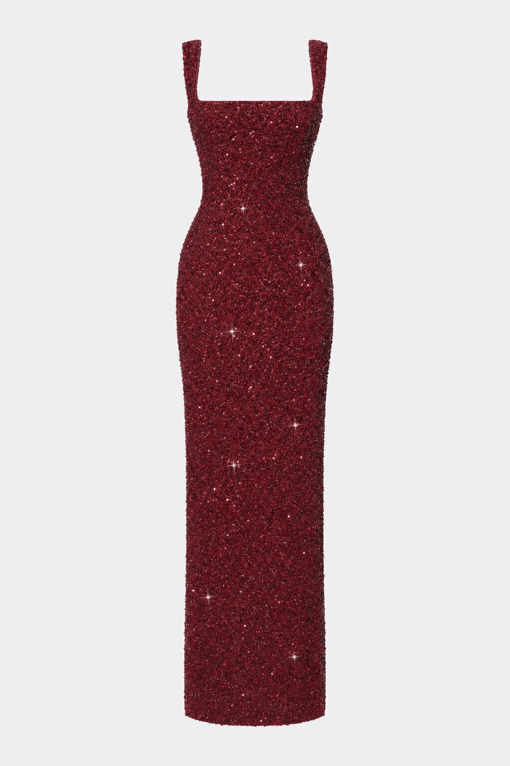 Sequin Chiffon Maxi Dress With Lace Up Back - 1